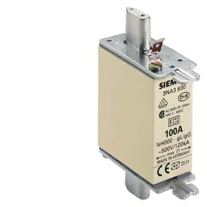 Cartucho fusible NH tipo cuchilla, tamaño NH000