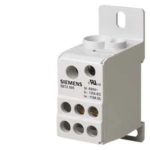 Bloque distribuidor 1 polo, 125 A, 690 V