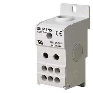 Bloque distribuidor 1 polo, 160 A, 690 V