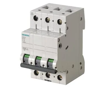Interruptor termomagnético riel DIN 3 polos 10 A curva C 4.5 kA