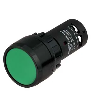 Pulsador compacto 22 mm, verde