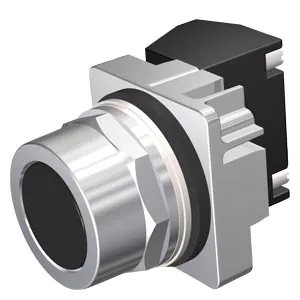 Momentary Flush Pushbutton, Black, 2-Position, 1NO+1NC