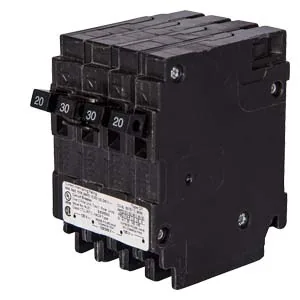 Interruptor termomagnético combinado dos 15 A 1 polo y uno 20 A 2 polos 10 kA tipo QT