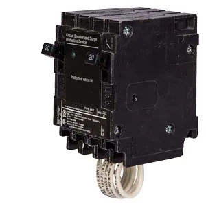 Interruptor termomagnético con supresor de sobretensión integrado 20 A 120/240 V 10 kA