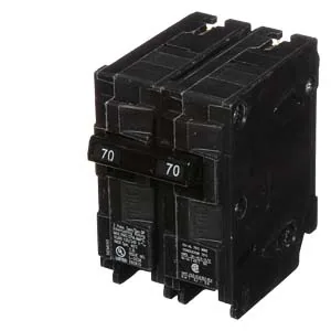 Interruptor termomagnético enchufable 2 polos 70 A 120/240 V 10 kA tipo QP