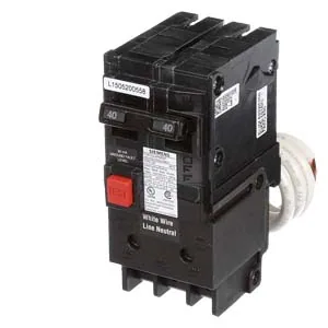 Interruptor termomagnético con protección GFCI 30 mA 2 polos 40 A 120/240 V 10 kA