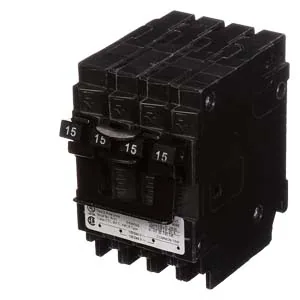 Interruptor termomagnético combinado dos 15 A 1 polo y uno 15 A 2 polos 10 kA tipo QT