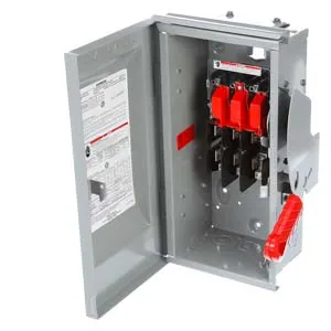 Interruptor de seguridad fusible 3 polos 30 A 240 V servicio pesado NEMA 3R