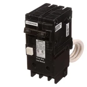 Interruptor termomagnético con falla a tierra GFCI 2 polos 60 A 120/240 V 10 kA tipo QPF