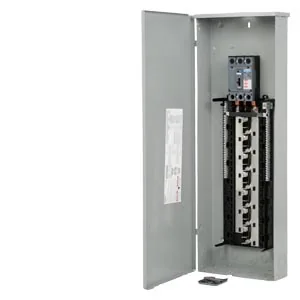 Centro de carga trifásico interruptor principal 42 espacios 60 circuitos 200 A barra de aluminio intemperie