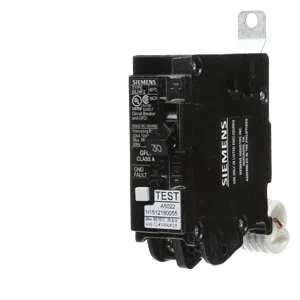Interruptor termomagnético 1 polo 30 A 120 V 10 kA tipo BLF con protección GFCI 5 mA