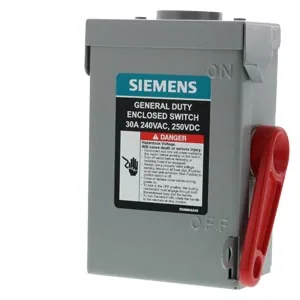 Interruptor de seguridad sin fusible Serie A 2 polos 2 hilos NEMA 3R