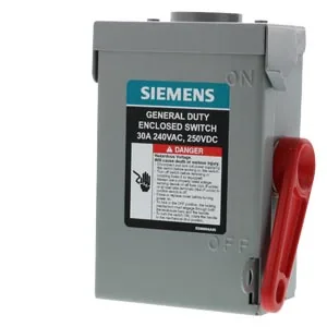 Interruptor de seguridad sin fusible Serie A 3 polos 3 hilos NEMA 3R