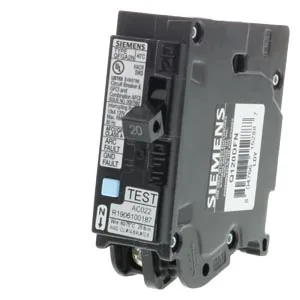 Interruptor termomagnético con doble protección GFCI/AFCI 1 polo 20 A, enchufable