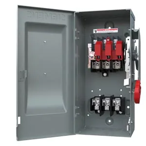 Interruptor de seguridad fusible 3 polos 60 A 600 V servicio pesado NEMA 1