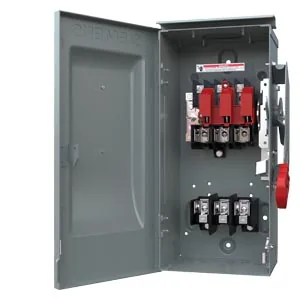Interruptor de seguridad fusible 3 polos 60 A 600 V servicio pesado NEMA 3R
