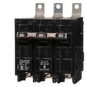 Interruptor termomagnético 3 polos 80 A 240 V 22 kA tipo BLH enchufable