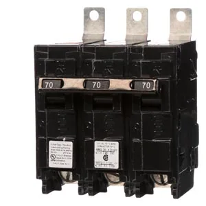 Interruptor termomagnético 3 polos 70 A 240 V 22 kA tipo BLH enchufable