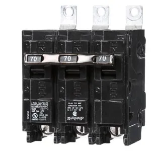 Interruptor termomagnético 3 polos 70 A 240 V 10 kA tipo BL enchufable