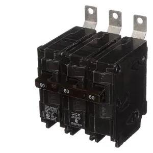Interruptor termomagnético 3 polos 50 A 240 V 22 kA tipo BLH enchufable