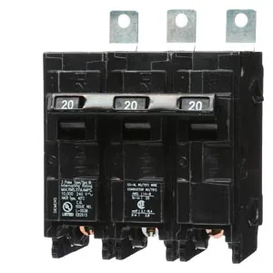 Interruptor termomagnético 3 polos 20 A 240 V 10 kA tipo BL enchufable