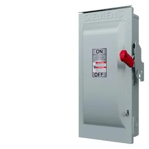 Interruptor de seguridad fusible 3 polos 100 A 240 V servicio pesado NEMA 3R
