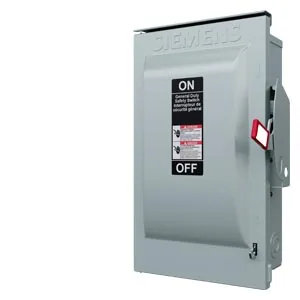 Interruptor de seguridad fusible 3 polos 100 A 240 V uso general NEMA 3R