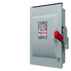 Interruptor de seguridad sin fusible 3 polos 100 A 600 V servicio pesado NEMA 3R