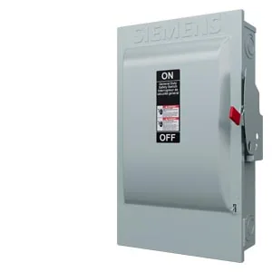 Interruptor de seguridad fusible 3 polos 200 A 240 V uso general NEMA 1