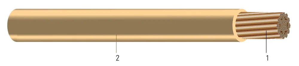 500 kcmil 1221 HILOS SD CU THHN/THWN-2 600V CABLE DE POTENCIA FLEXIBLE PARA MÁQUINA TAN 2500 FT