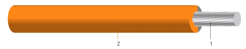 500 STR 3EAL PV XLP 2000V ORANGE 0 FT