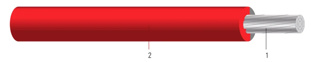 500 STR 3EAL PV XLP 2000V ROJO 4000 FT