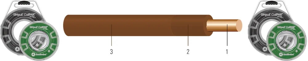 10 SOL SD CU SIMpull (TM) THHN-THWN-2 BROWN 1250 FT