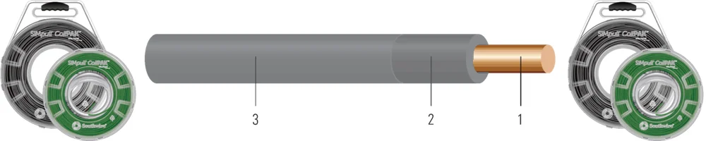 10 SOL SD CU SIMpull (TM) THHN-THWN-2 GRAY 1250 FT