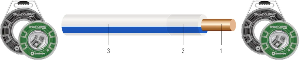 10 SOL SD CU SIMpull (TM) THHN-THWN-2 WHITE-BLUE STRIPE 1250 FT
