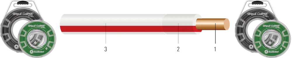 10-19 SD CU SIMpull (TM) THHN-THWN-2 MTW-AWM WHITE-RED STRIPE 1250 FT